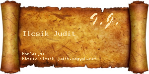 Ilcsik Judit névjegykártya